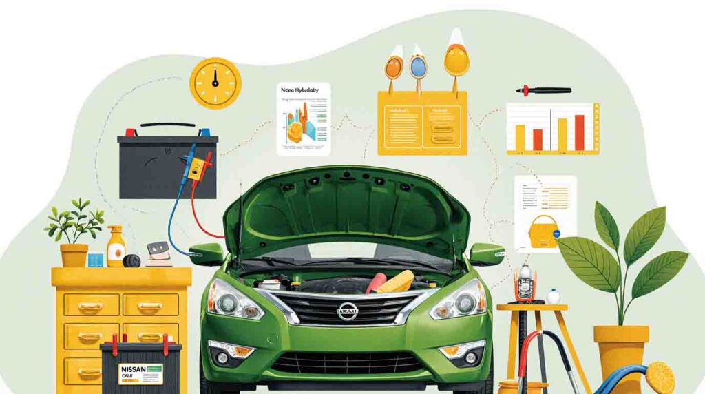 entretenir la batterie d’une voiture hybride Nissan
